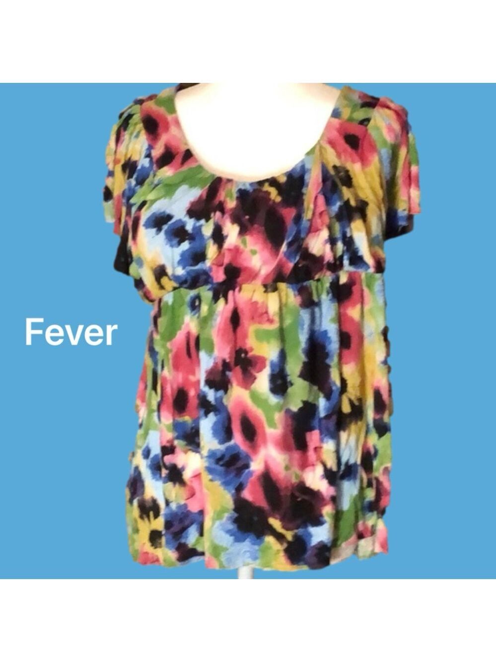 Bright Colorful Floral Shirt by Fever (PL) NWOTs